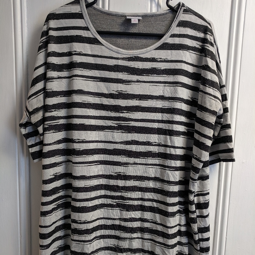 Charcoal and White Lularoe Irma Size Medium